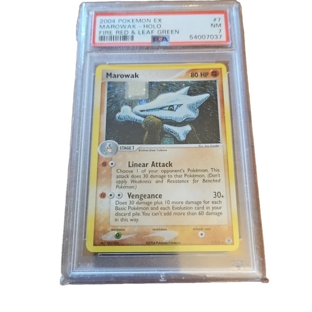 Pokemon 2004 Fire Red Leaf Green FRLG Marowak #7 Holo PSA 7 Gem Mint